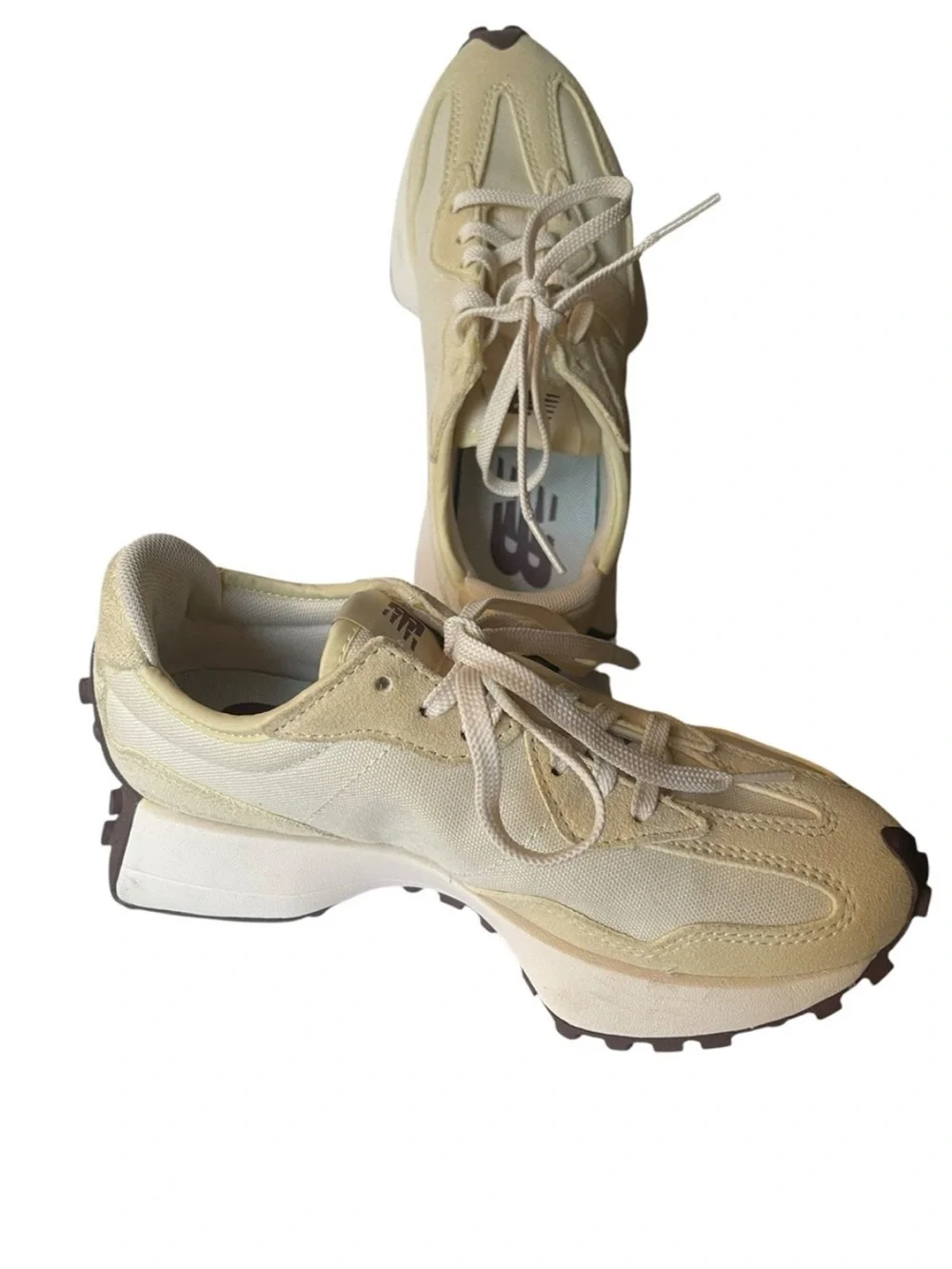 NEW BALANCE Women's 327 Running Sneakers Linen Color Size 5.5US